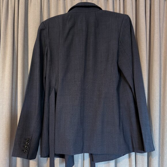 Like New Women's Banana Republic Blue Wool Blazer - Sz 10 - Picture 3 of 5